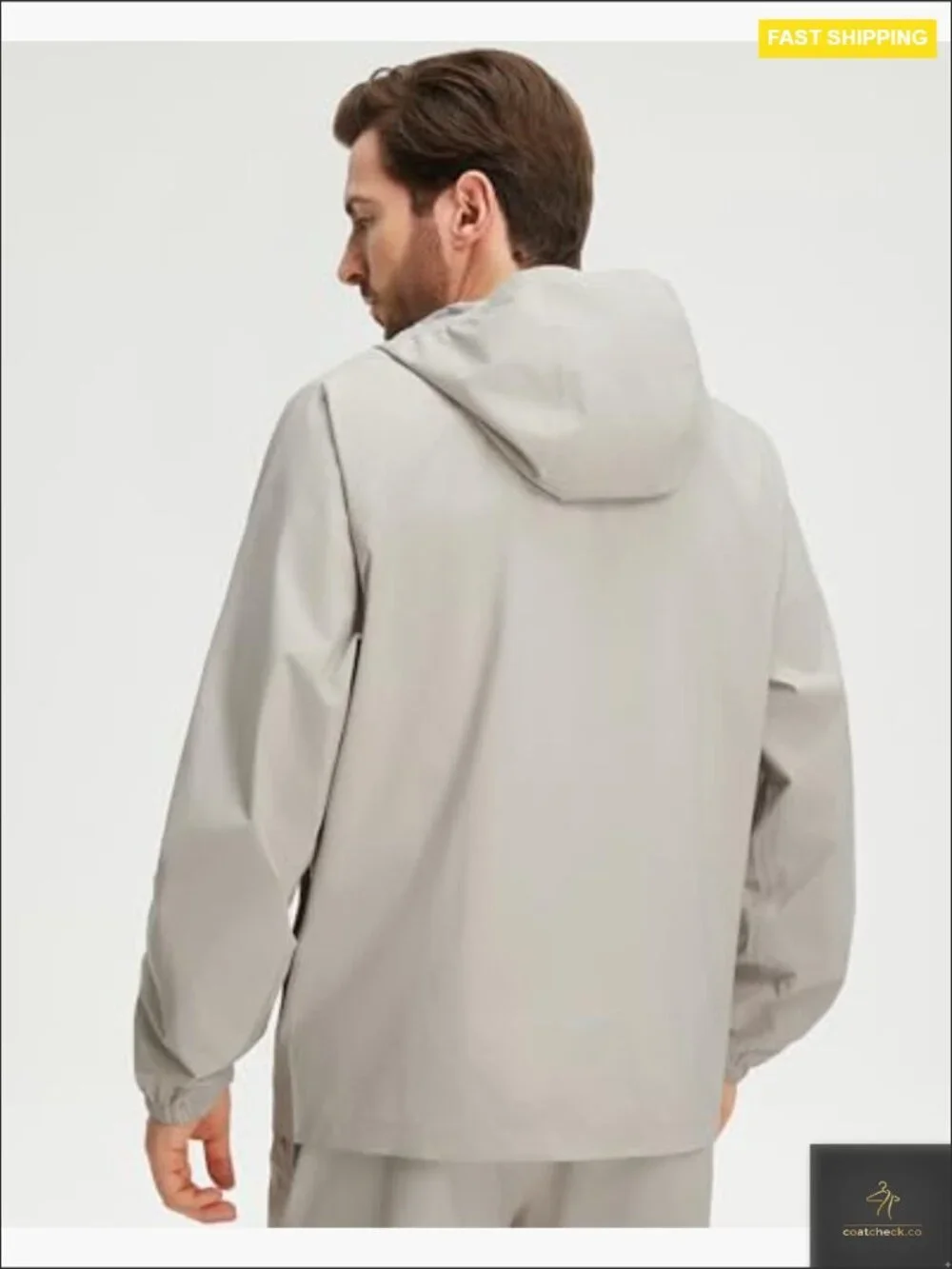 Waterproof Rain Jacket with Hood Lightweight Soft Shell Windbreaker for Golf